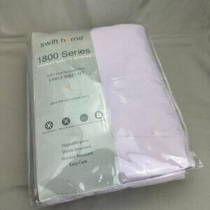 Swift Home 1800 Series Premier Quality Bedding 3 Piece Sheet Set Twin Lavender